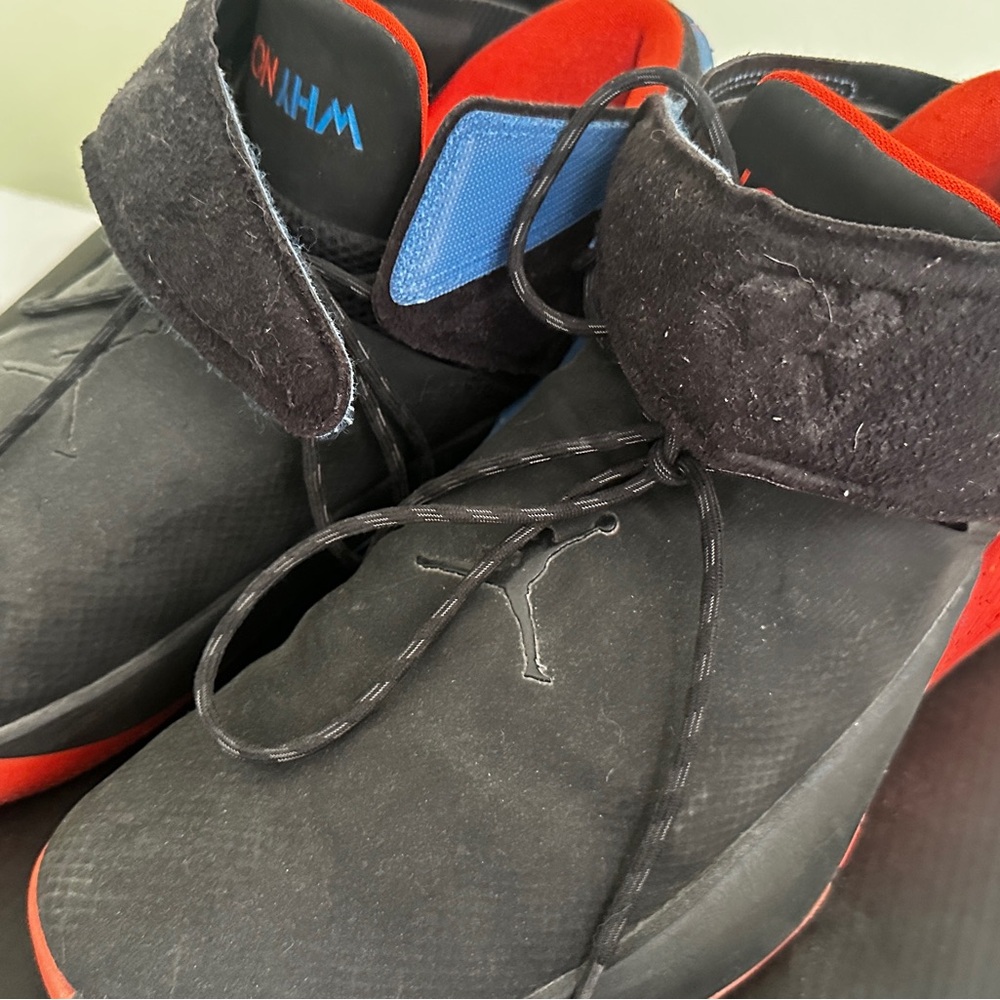 Jordan Black and Red High-Top Sneakers